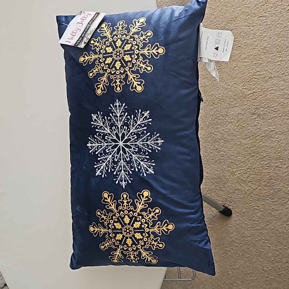 2 NWT Holly Jolly 12X20 Accent Pillows